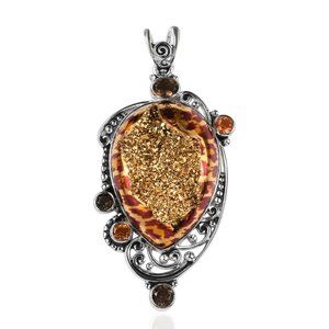 Drusy Astral Leopard / Cheetah Pendant 925 SS